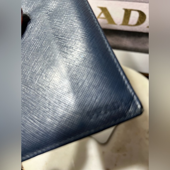 PRADA Unisex Wallet Long Saffiano Black 2MV836 Many Card Pockets - Picture 4 of 14